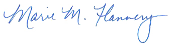 Marie M Flannery Signature