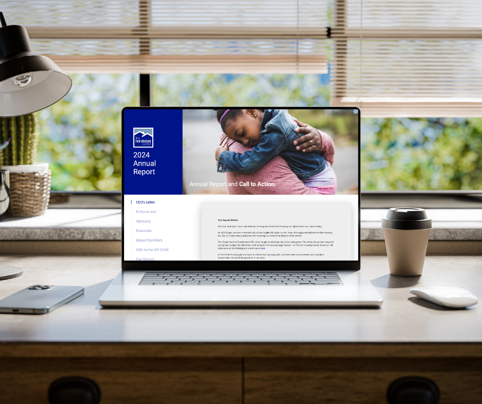 Annual Report on computer screen